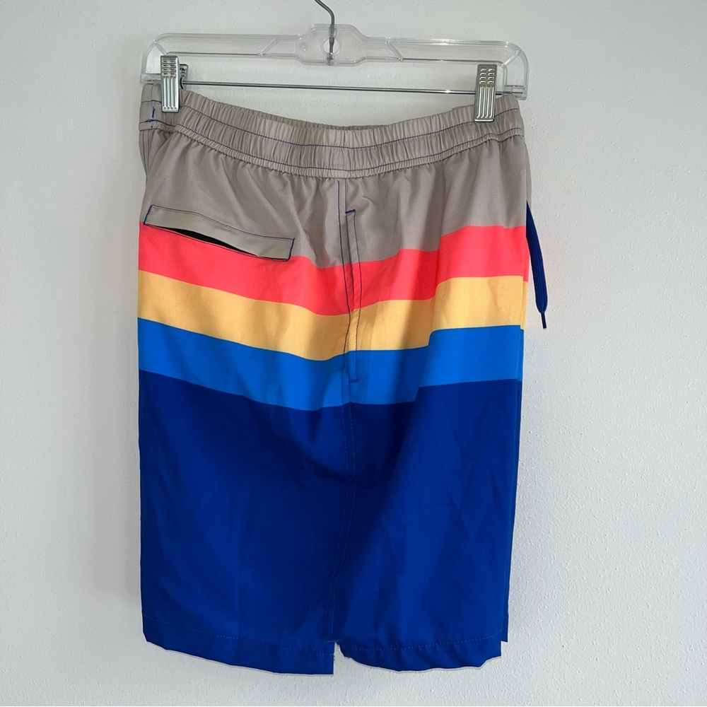 Buc-ees Classic Swim Trunks NWT Men’s Multi Stripe Pockets Drawstring Size 2XL - Picture 4 of 5